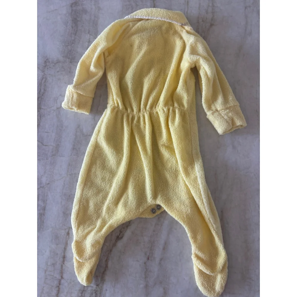 Vintage Baby Paddington Bear Yellow Footie 0-6 Months